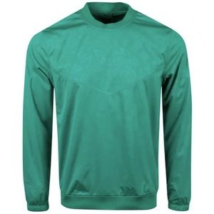 NWT Men's Nike Shield Crew Emboss Pullover Top Neptune Green CK3771-370